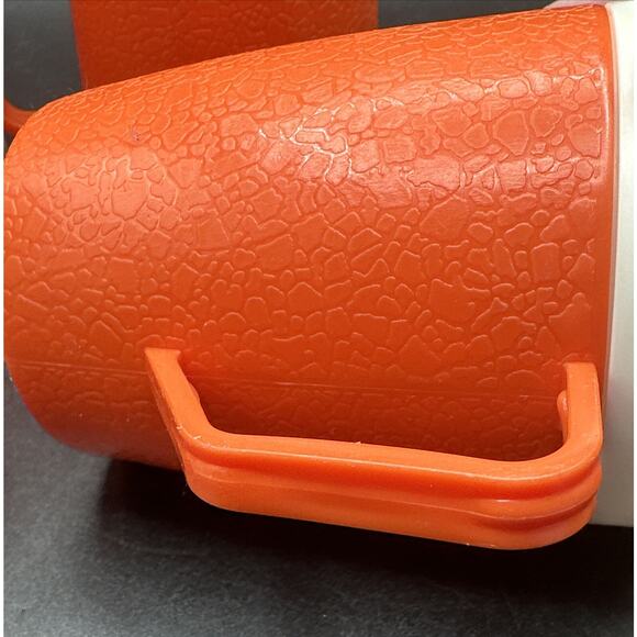 4 MCM Burnt Orange Vintage 60s' Arnoldware Thermo-mugs Camping Cups Glamping 3O - Picture 10 of 10